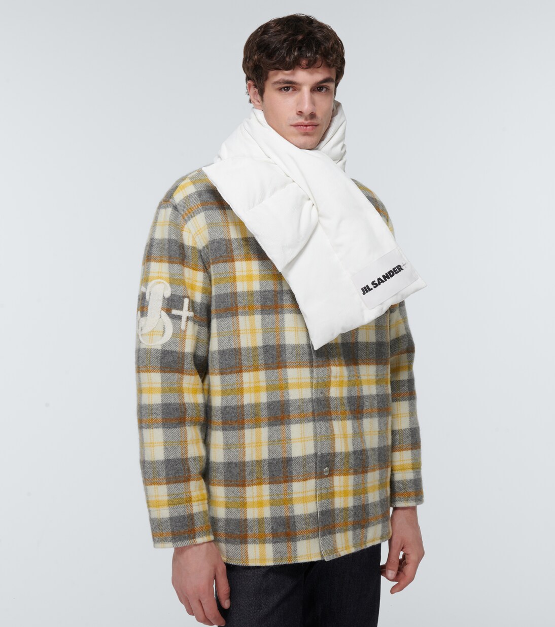 Padded down scarf in white - Jil Sander | Mytheresa