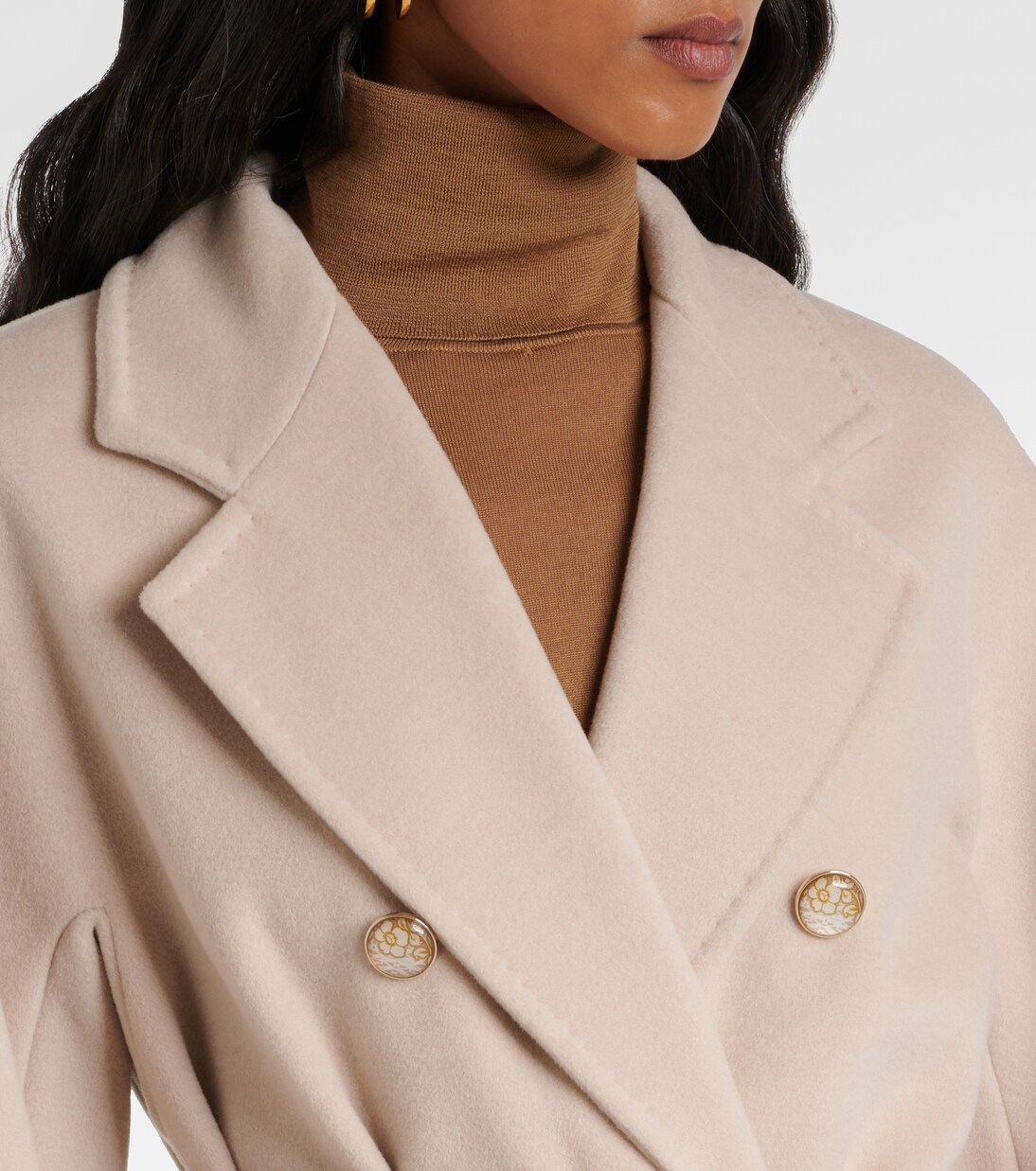 Ticino double-breasted wool and cashmere coat in beige - Max Mara
