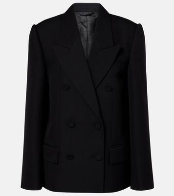 Double-breasted wool suit jacket in black - Acne Studios | Mytheresa