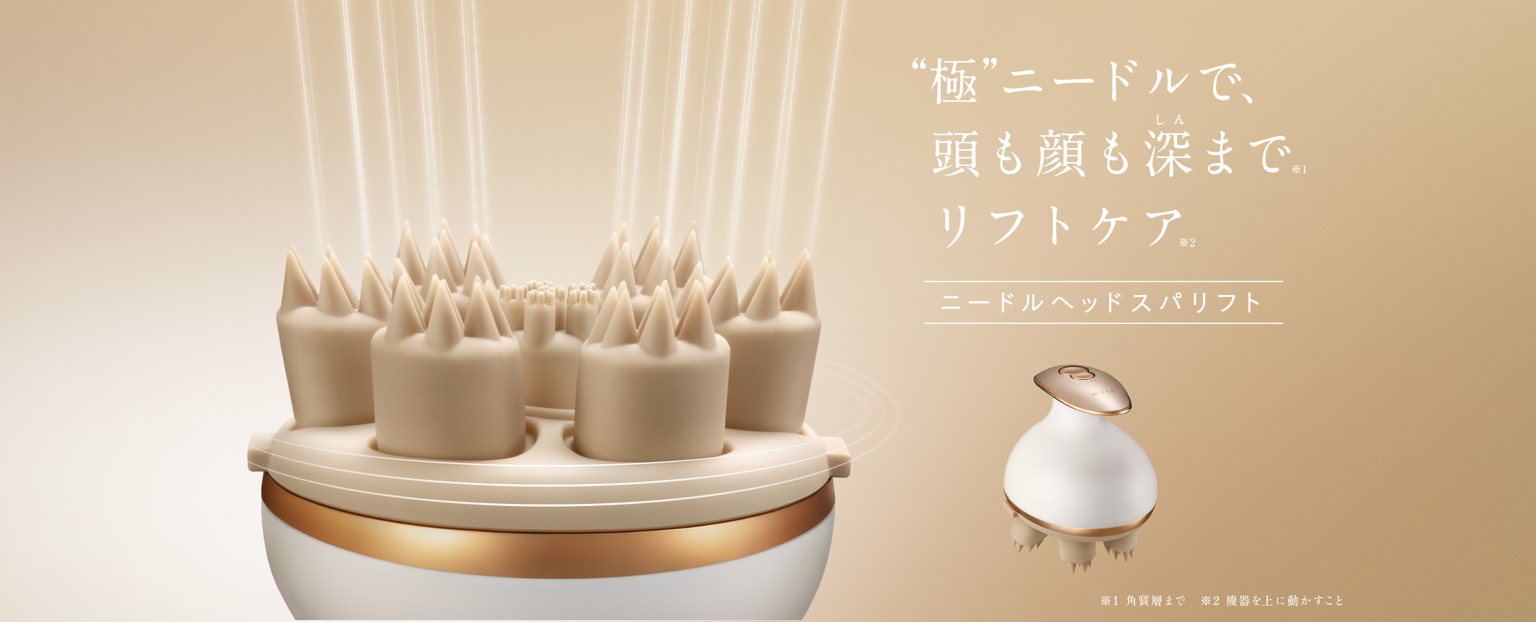 極ニードルで、頭も顔も深までリフトケア ミーゼ ニードルヘッドスパ