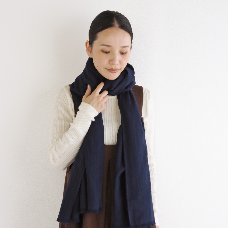 nofl】コットンガーゼオリーブオイル仕上げストール 644209360