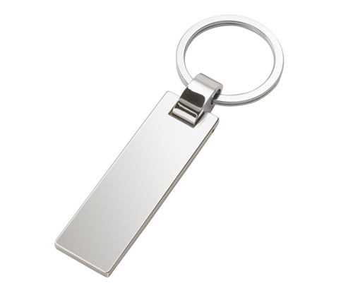 メタルプレートキーホルダー シャインシルバー｜ノベルティストア