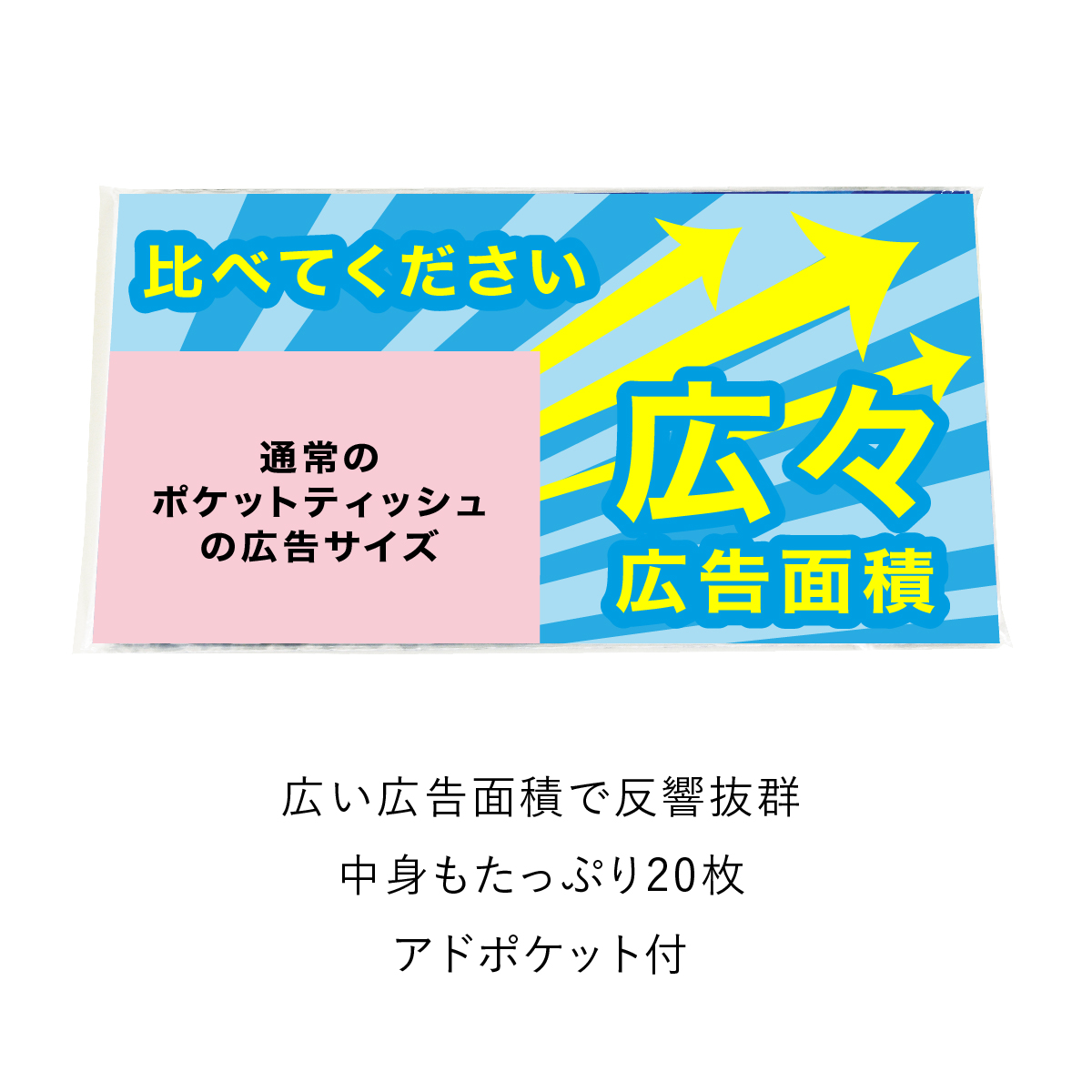 大型ポケットティッシュオリジナル広告｜ノベルティストア