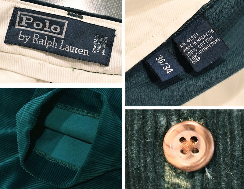 ラルフローレン】POLO RALPH LAUREN【緑】【コーデュロイパンツ