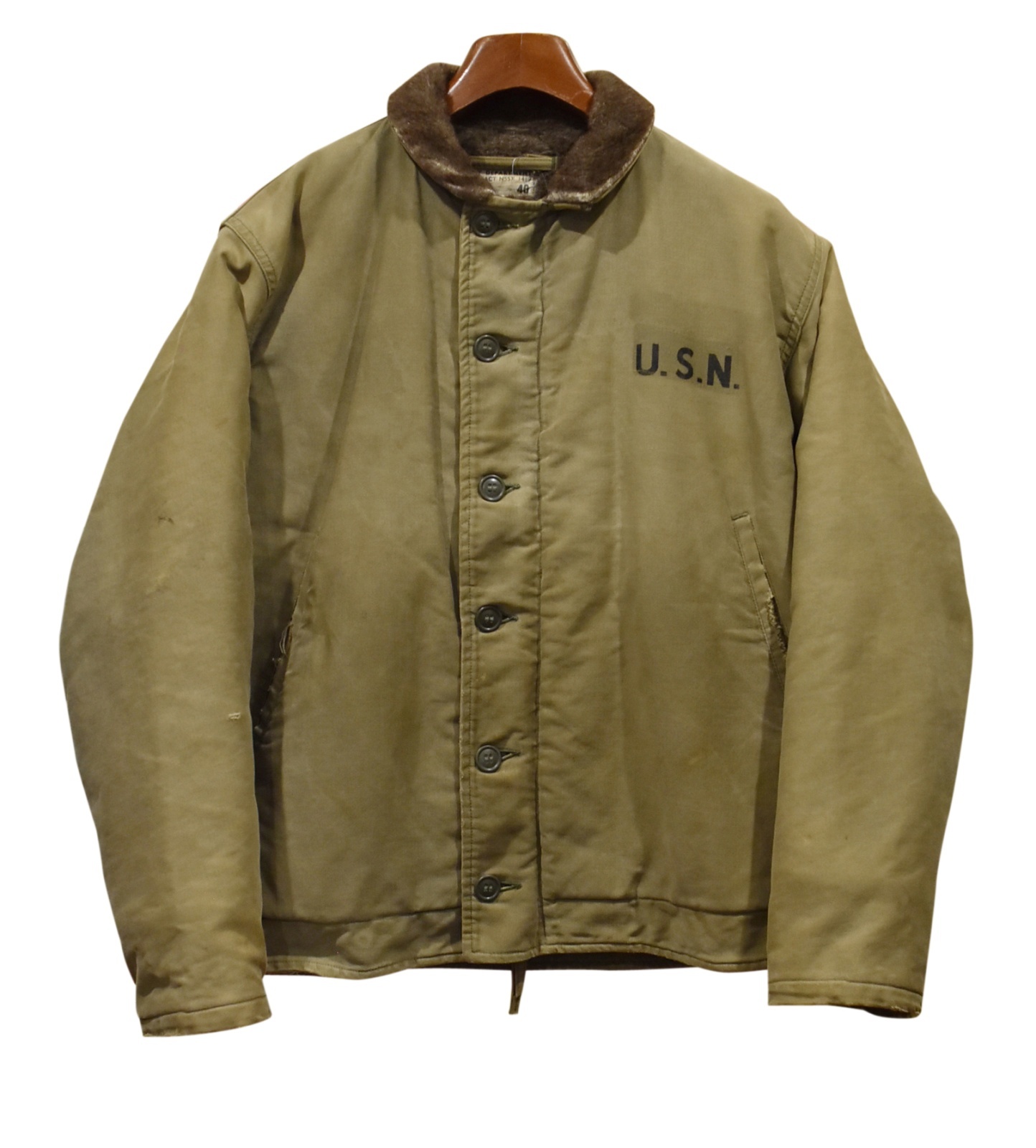 40's【ビンテージ】【米軍実物】【U.S.NAVY】【N-1】【バック