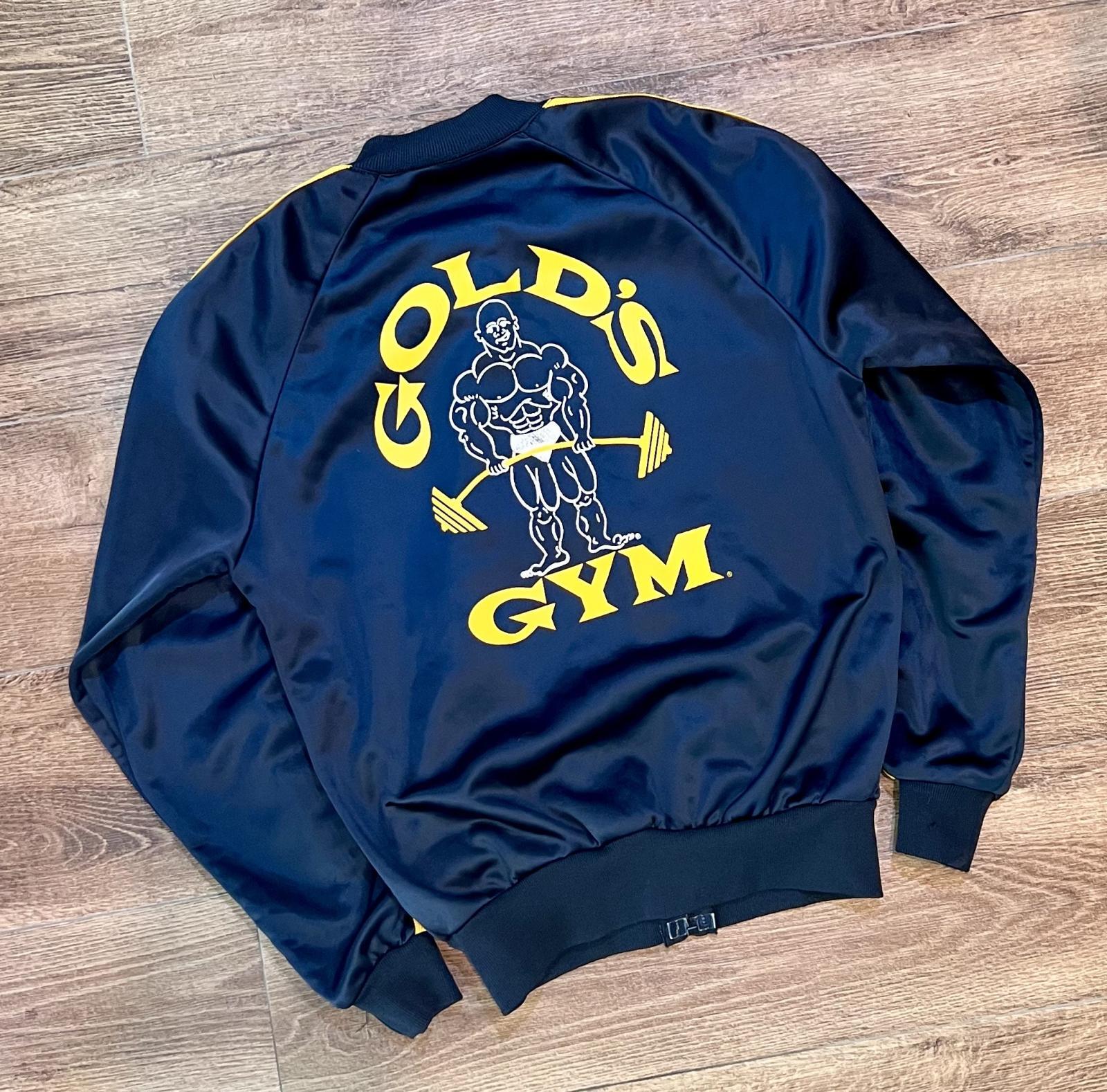 ビンテージ】【GOLD's GYM】ゴールドジム【黒×黄色ライン】【背面
