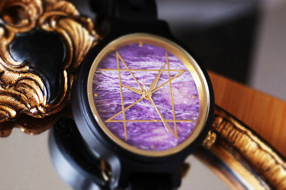 2サイズ】QUARTZ MODEL クオーツモデル／チャロアイト エボニー天然木