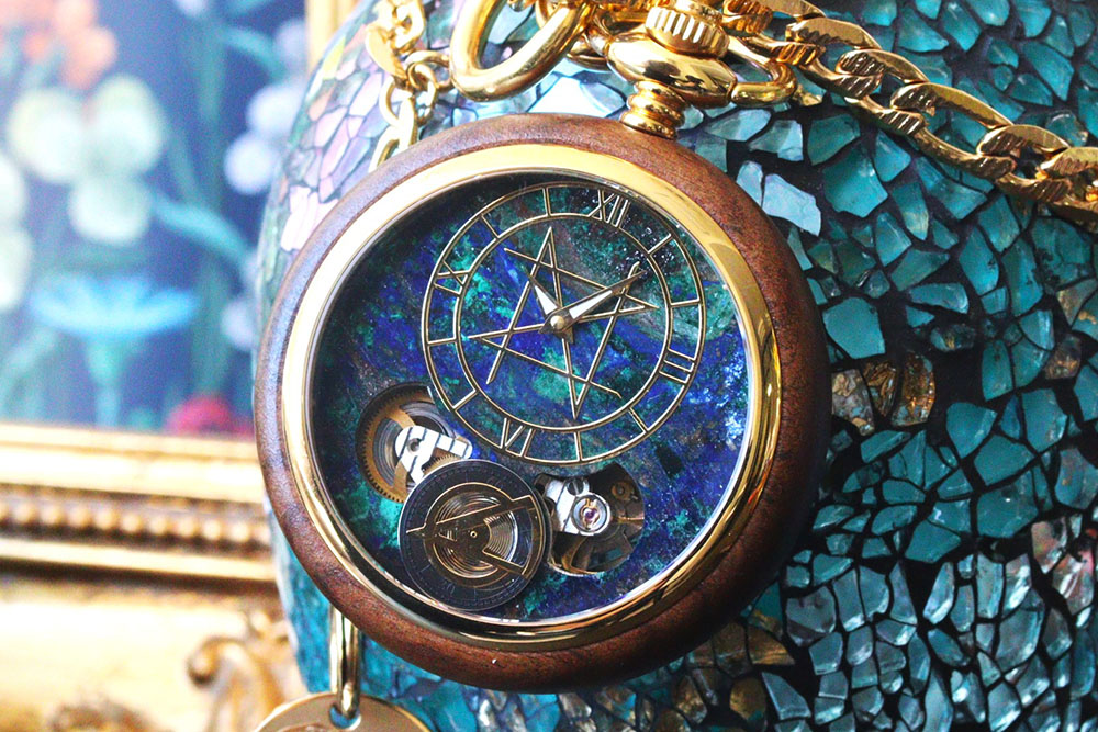 天然石×天然木 唯一無二の美しい模様の腕時計「NOZ」