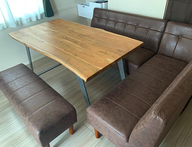 ダイニングテーブルSBL-08【送料無料・大型商品】 ナチュラル/ガルバ