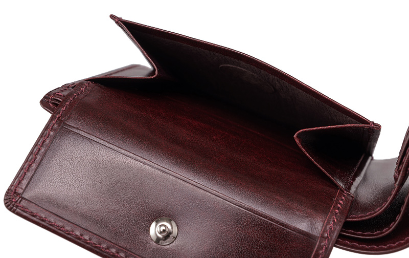 キプリス】二つ折り財布(小銭入れ付き札入)□オイルシェルコードバン