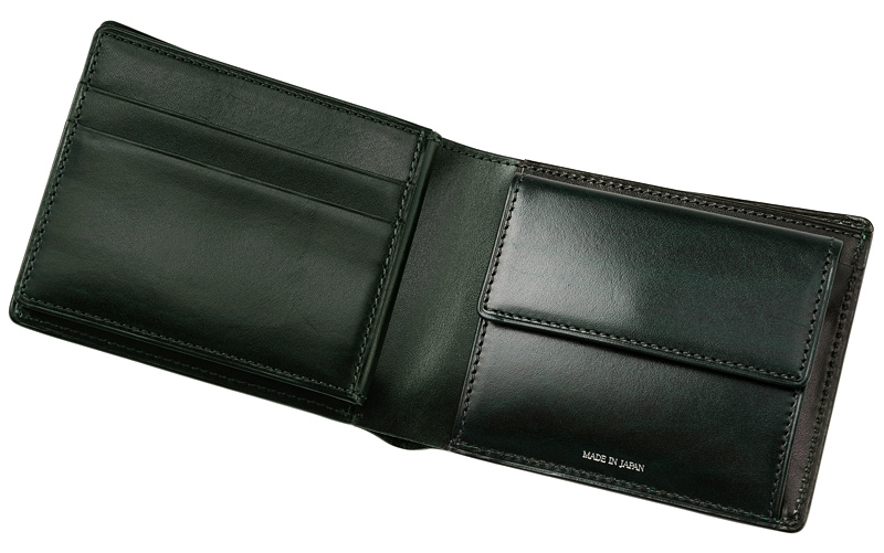 キプリス】二つ折り財布(ベロ・小銭入れ付き札入)□オイルシェルコード