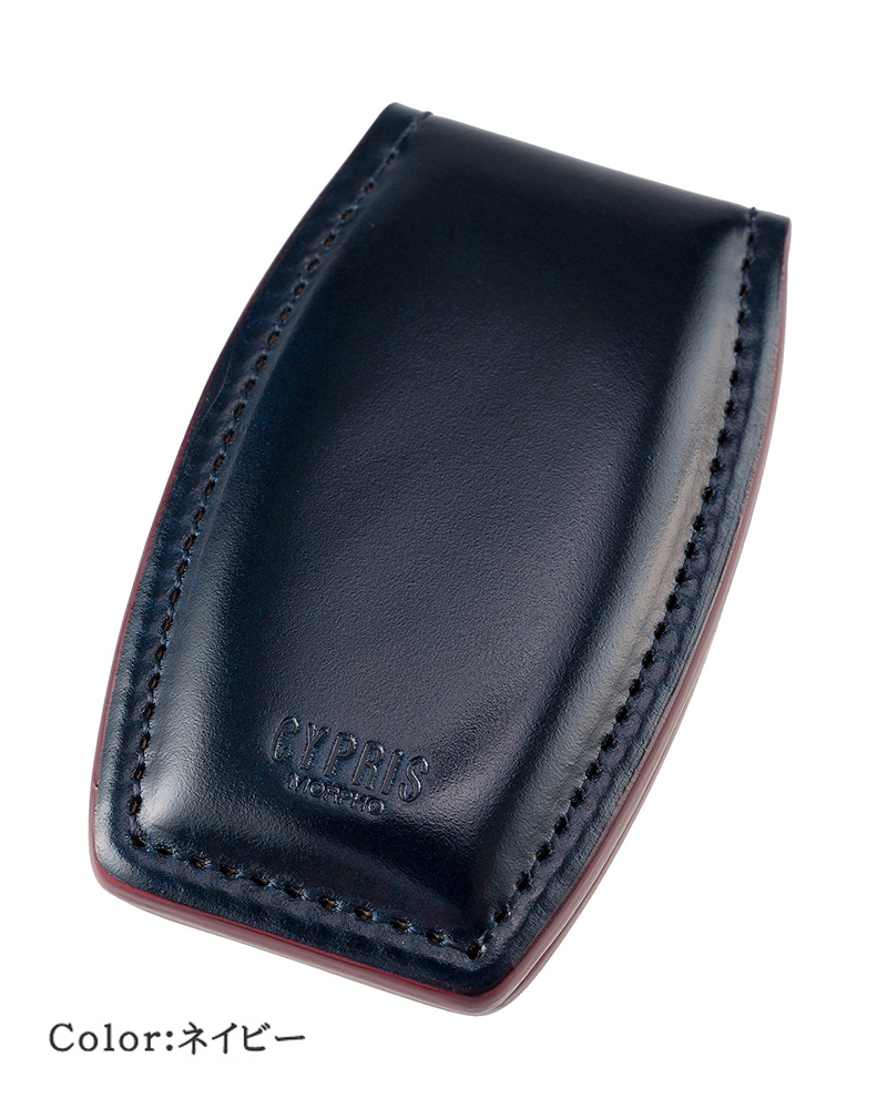 キプリス】マネークリップ□オイルシェルコードバン＆ヴァケッタレザー