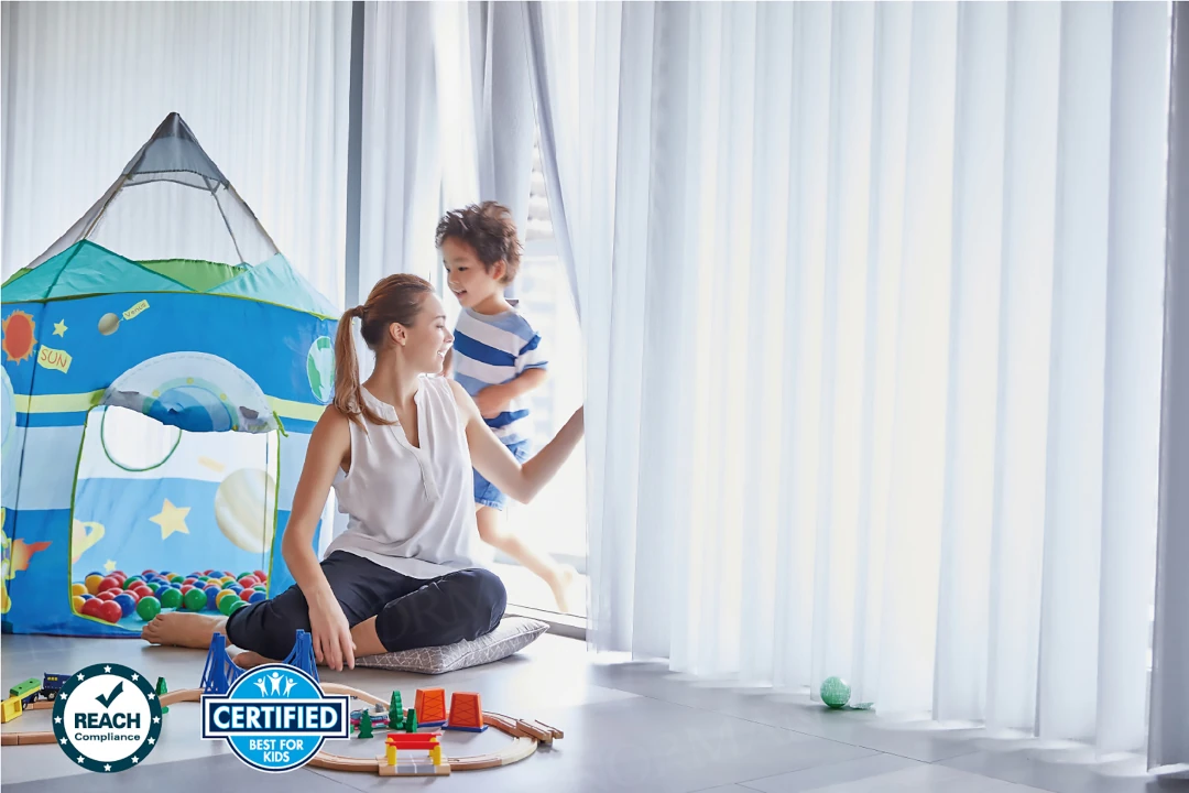 世界で認められている「スマートドレープシェード」の安全性| 窓の