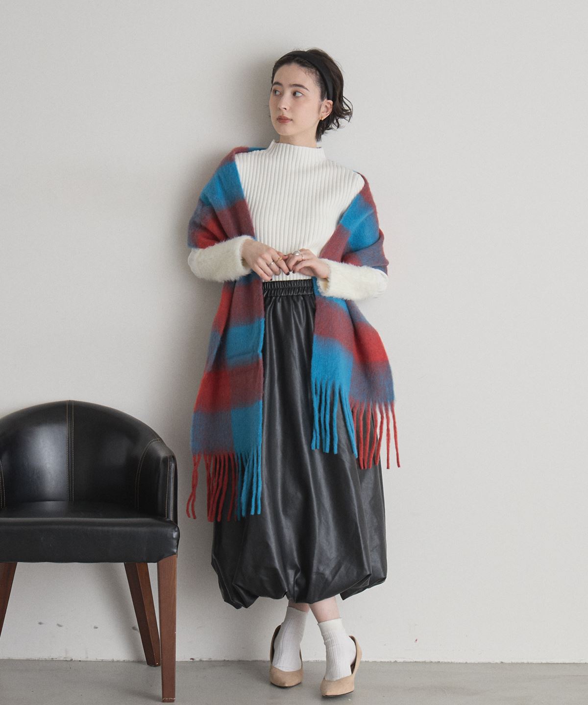 オフィシャルサイト限定】フェイクレザーバルーンスカート