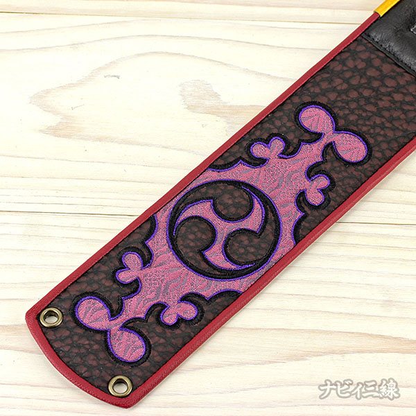 YU-Uu】三線（合皮）ワインレッド ミンサー織りティーガー YU-Uu】三線