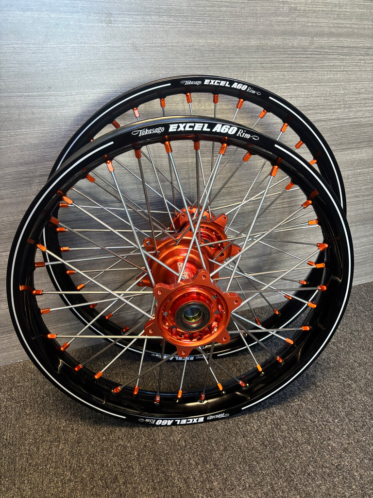 2003-2026 KTM/Husky/GasGas 125-450 Custom Wheel Set - Orange/Black