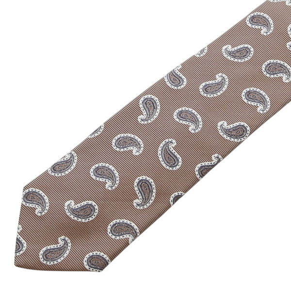 FRANCO BASSI フランコバッシ ジャガードペイズリー シルク タイ FB37S F