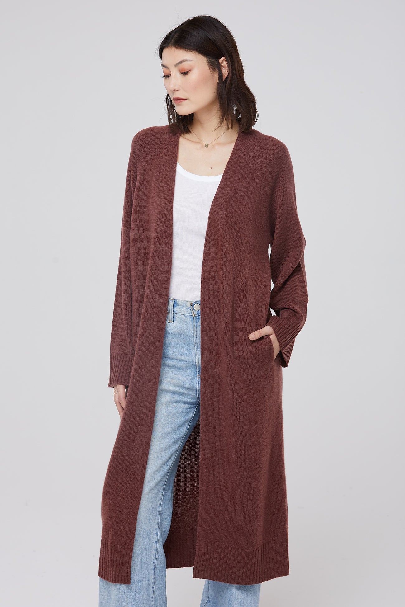 Women's Makena Pure Cashmere Long Cardigan – NAKEDCASHMERE