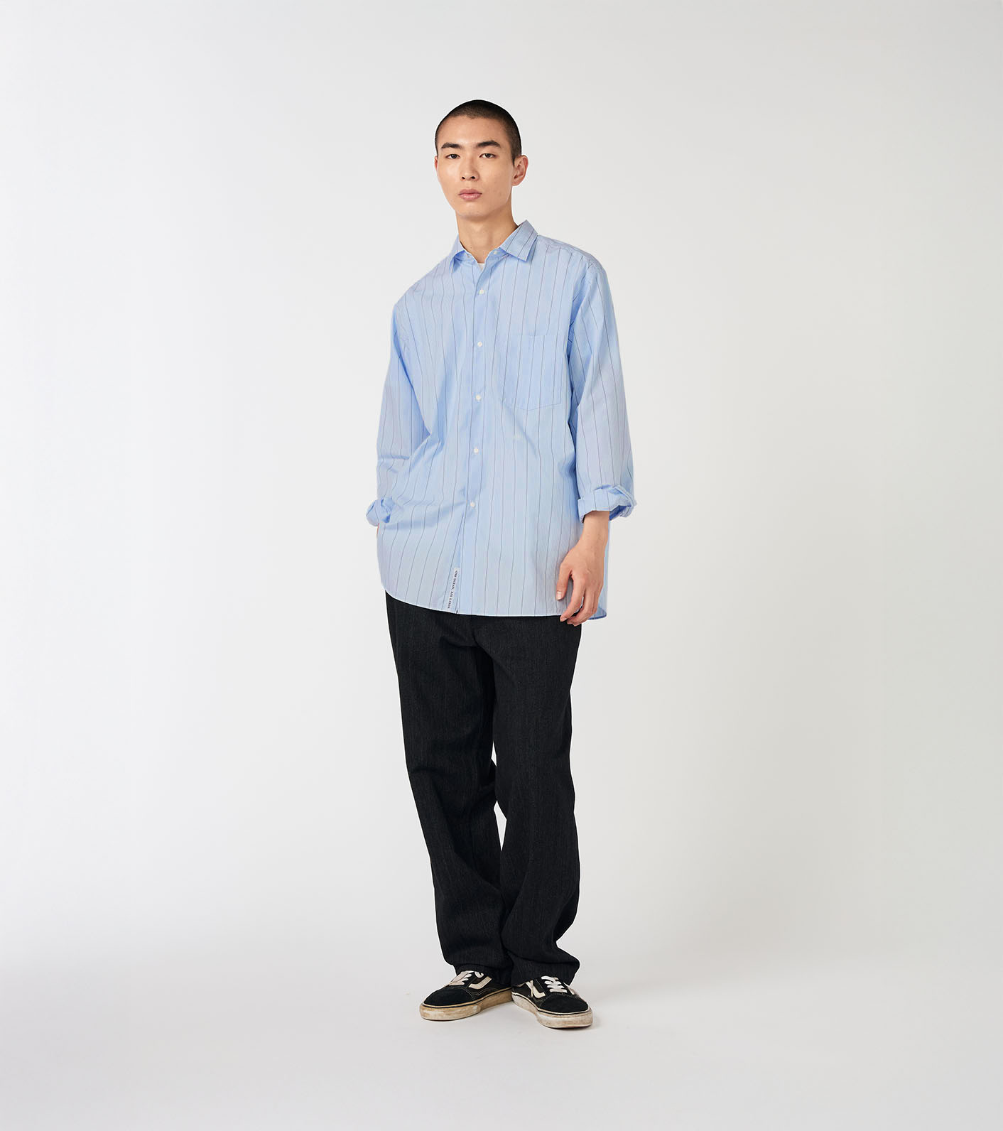 nanamica / Regular Collar Stripe Wind Shirt