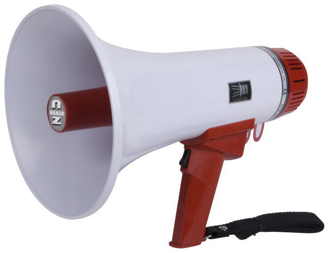 拡声マイク サイレン付属の紅白タイプ 販売価格は送料込み ｜ なんず