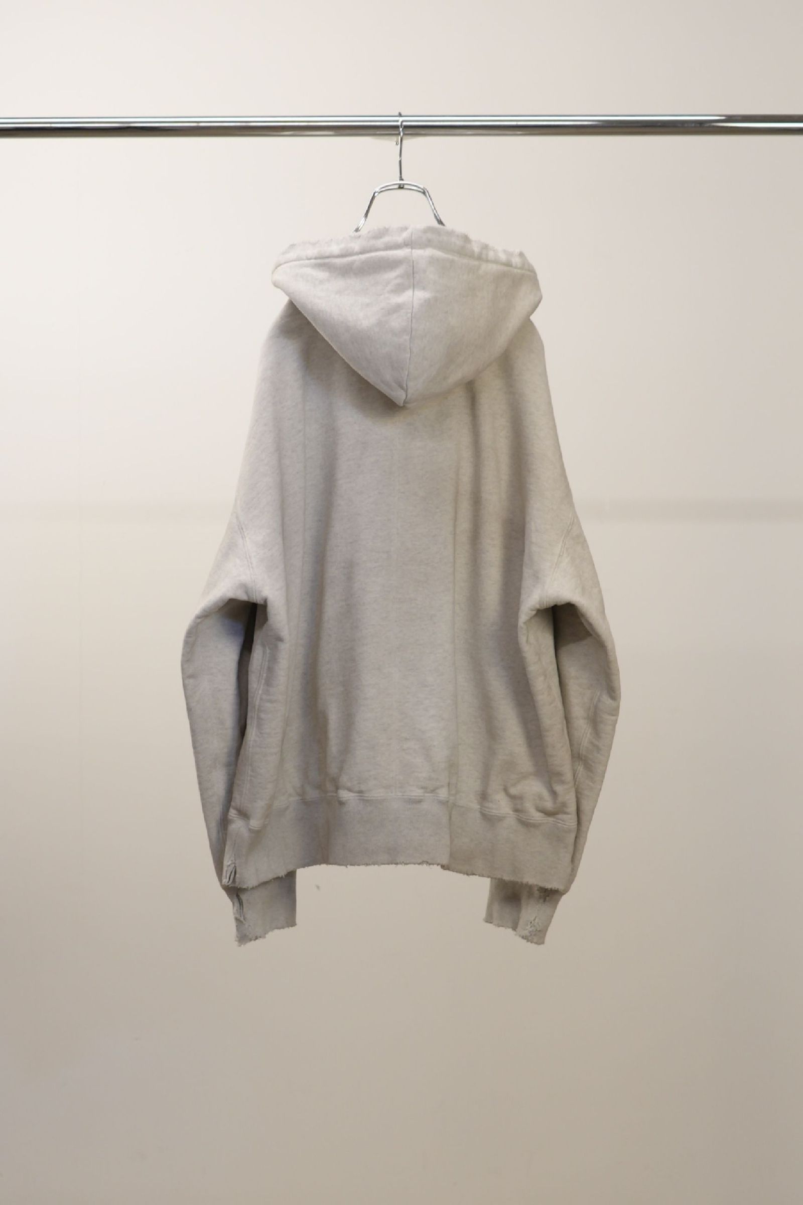 ANCELLM - ZIP UP HOODIE | HEATHER WHITE | フーディー | NapsNote