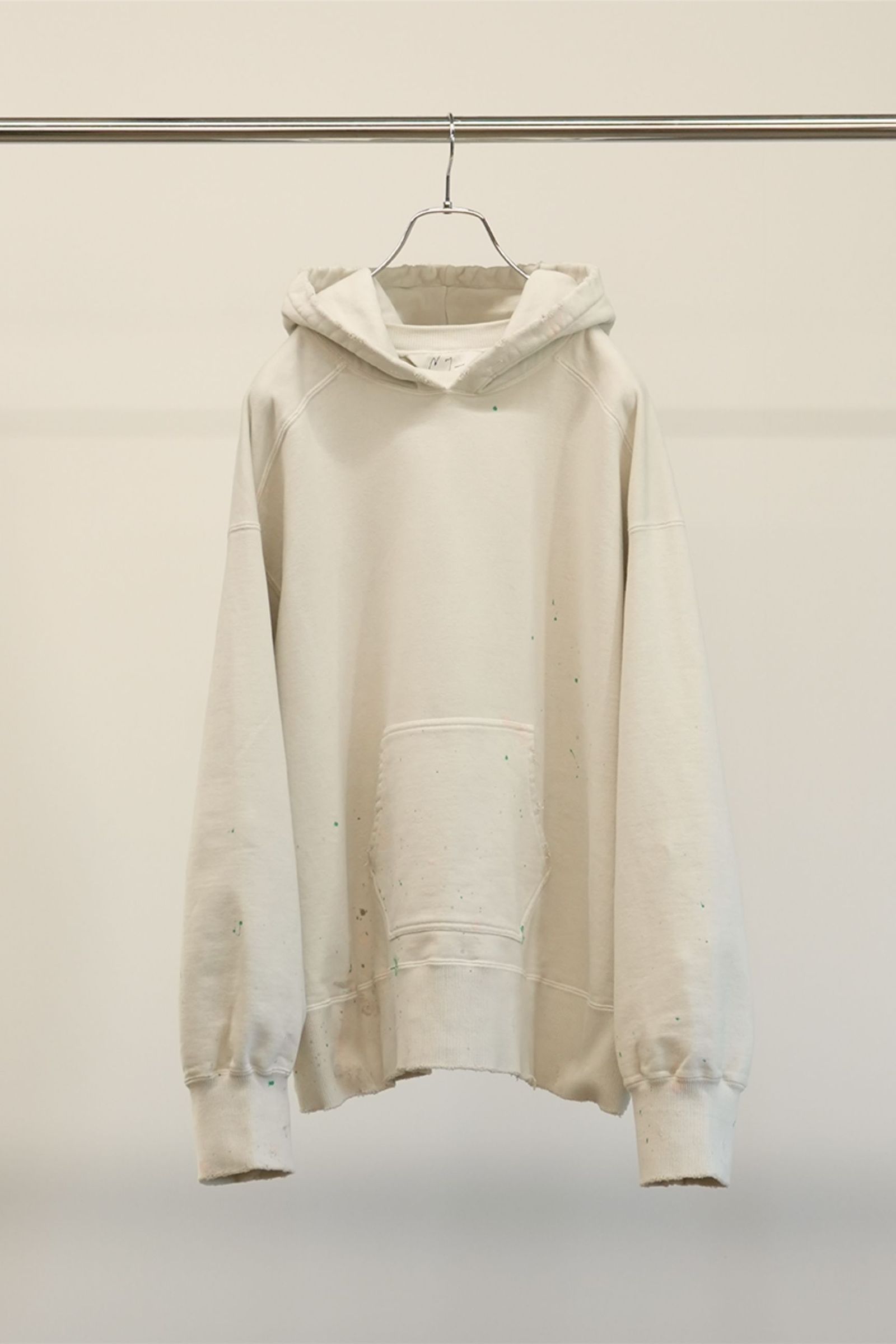 ANCELLM - DYED DAMAGE HOODIE | OFF WHITE | フーディー | NapsNote