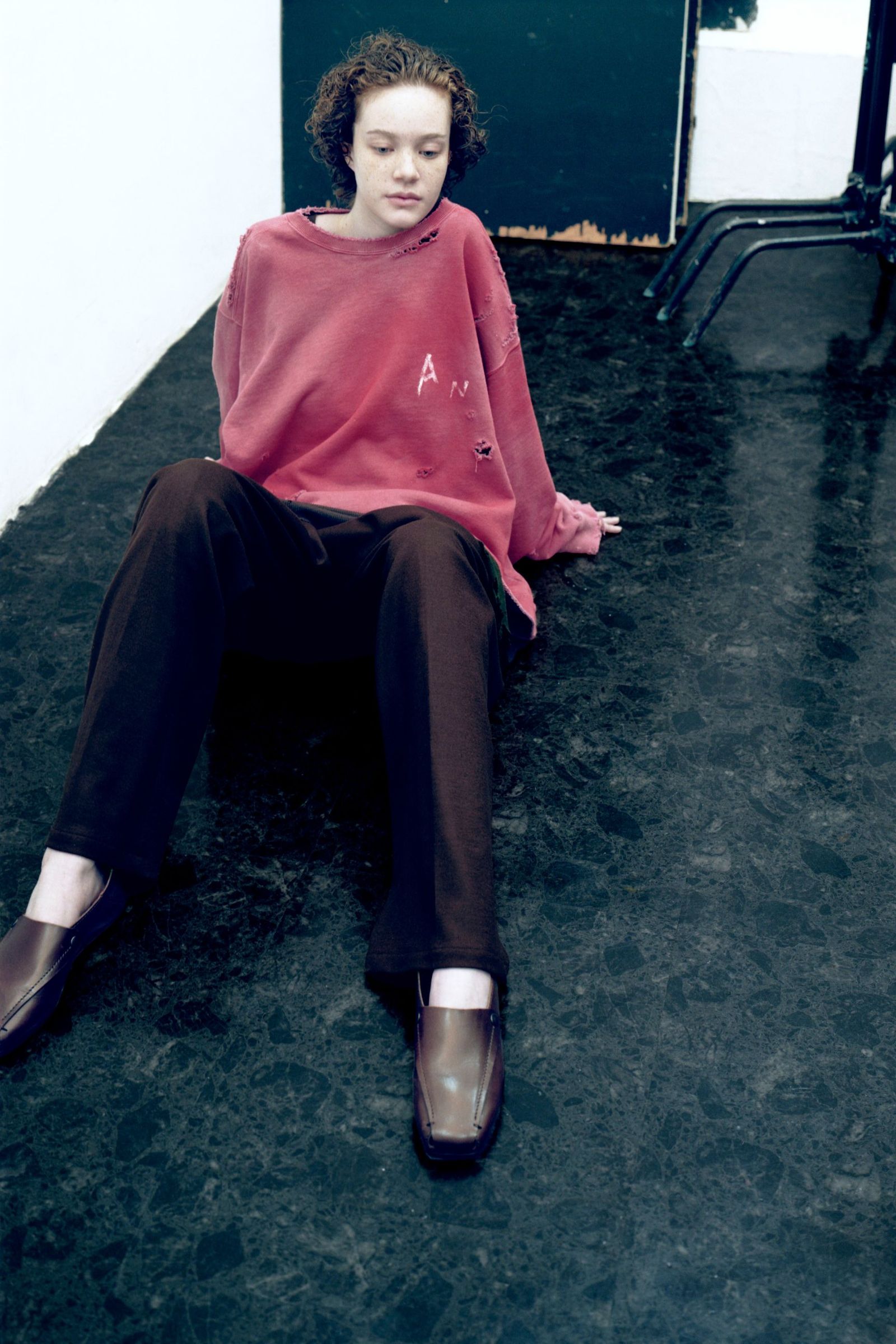 ANCELLM - CRASH UNEVEN OVER SWEAT SHIRT | RED | スウェット | NapsNote