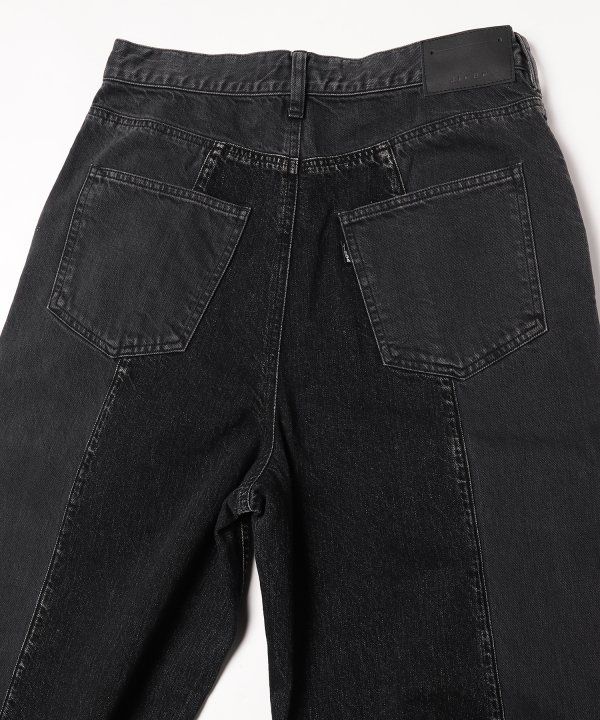 JIEDA - SWITCHING ZIP DENIM PANTS/デニムパンツ/ブラック | NapsNote