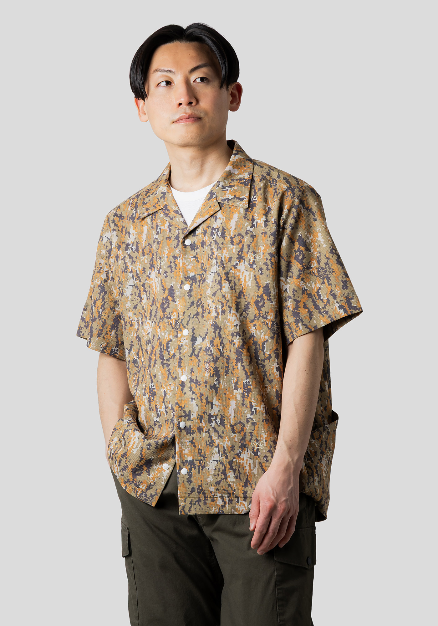 デジカモオープンカラー半袖シャツ｜narifuri オンラインストア