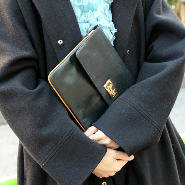 CELINE セリーヌ ラホースキャリッジ クラッチバッグ 中古(ブラック