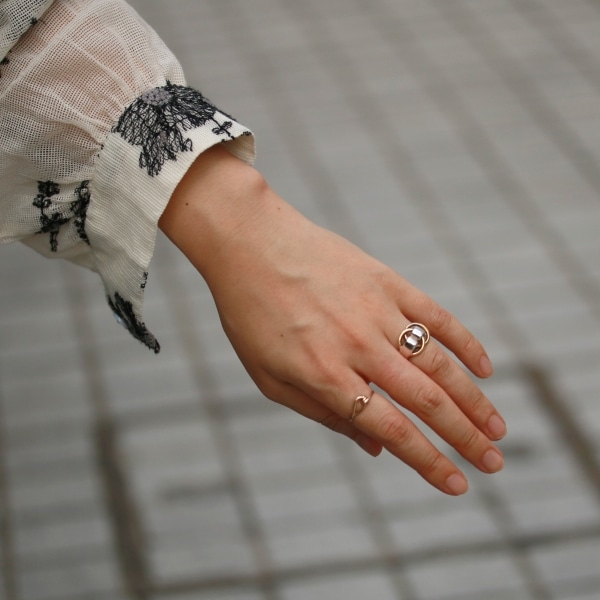 HERMES エルメス ドゥザノー リング 9号 ユーズド 中古(コンビ