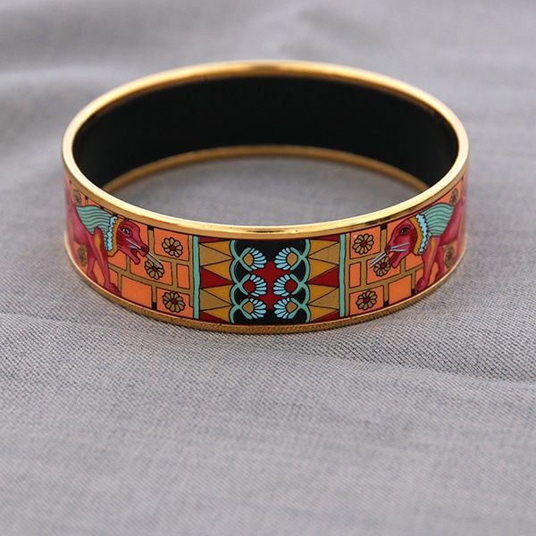 HERMES エルメス エマイユ GM バングル 中古(オレンジ): VINTAGE