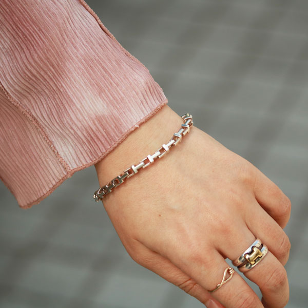 Tiffany&Co. ティファニー Tナロー チェーンブレス 中古 レディース