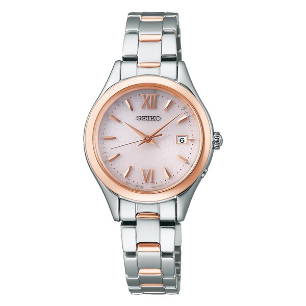 SEIKO SELECTION SWFH129 電波ソーラー レディース(シルバー×ブルー