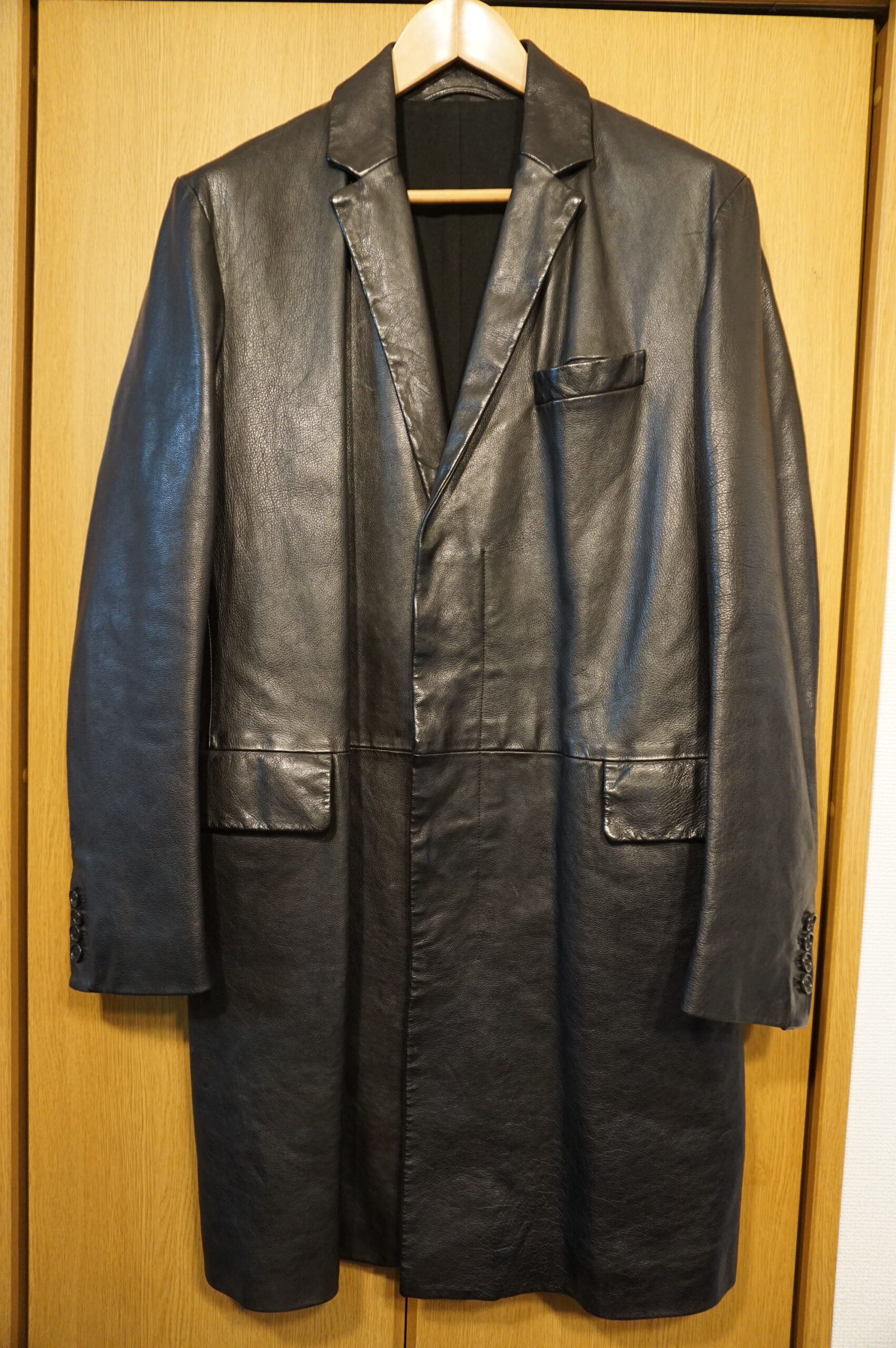 ヘルムートラング 2004-2005a/w バッファローレザー チェスターコート