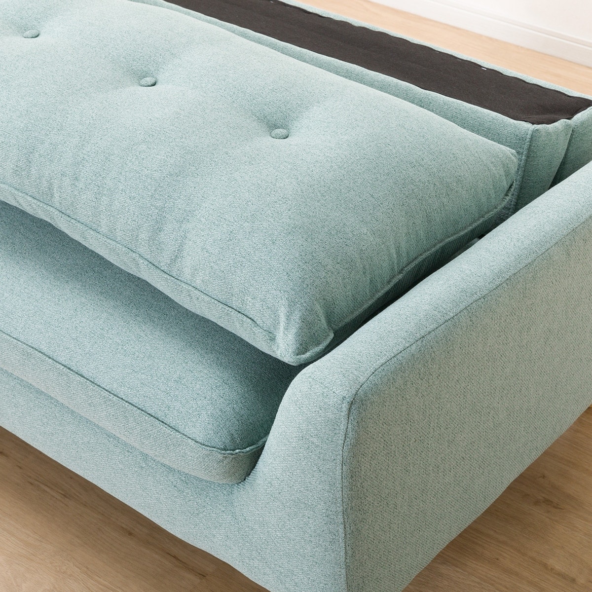 ローソファにもなるコンパクトソファ 布張りタイプ (Nパック4 GR