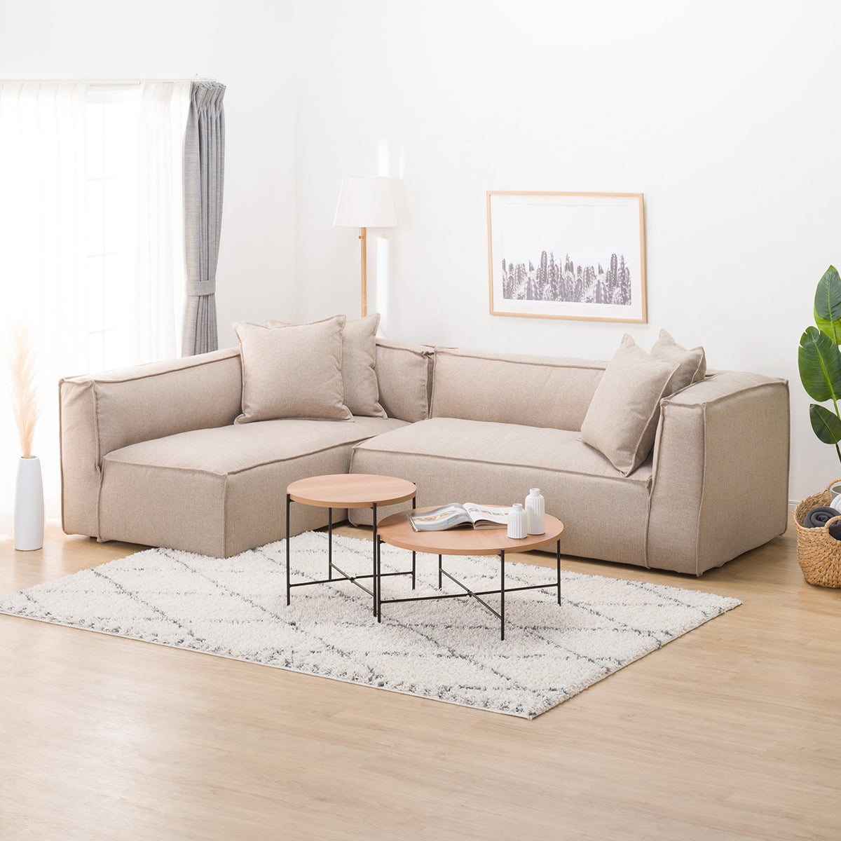 美品】ニトリカウチソファウォール3KD ベージュ