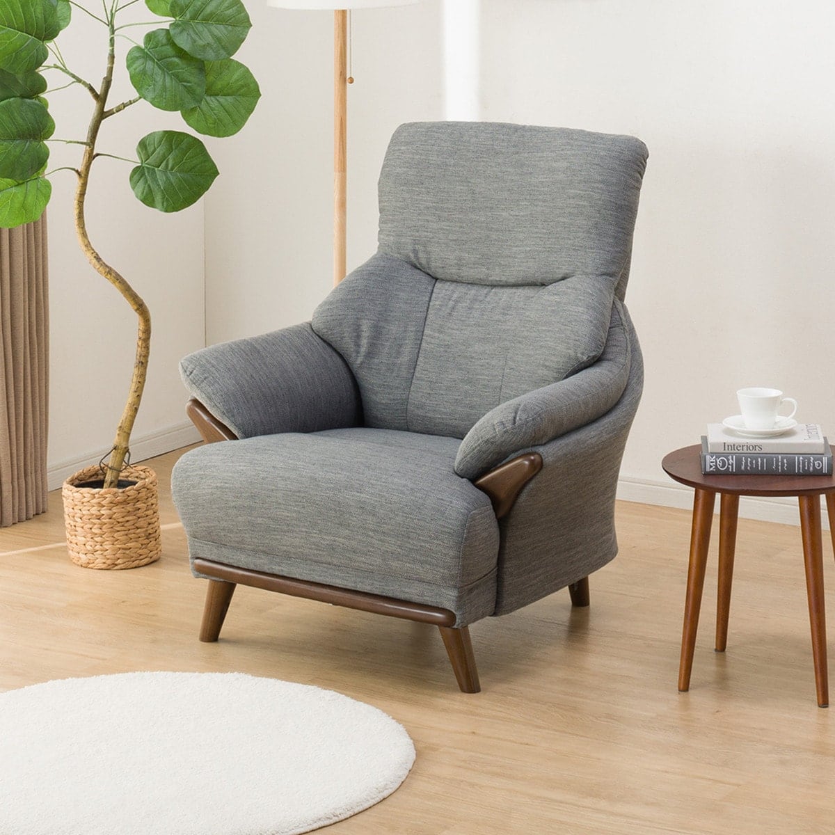 1人掛けソファ 布張りタイプ (コウテイ3 DR-GY) | ニトリネット【公式