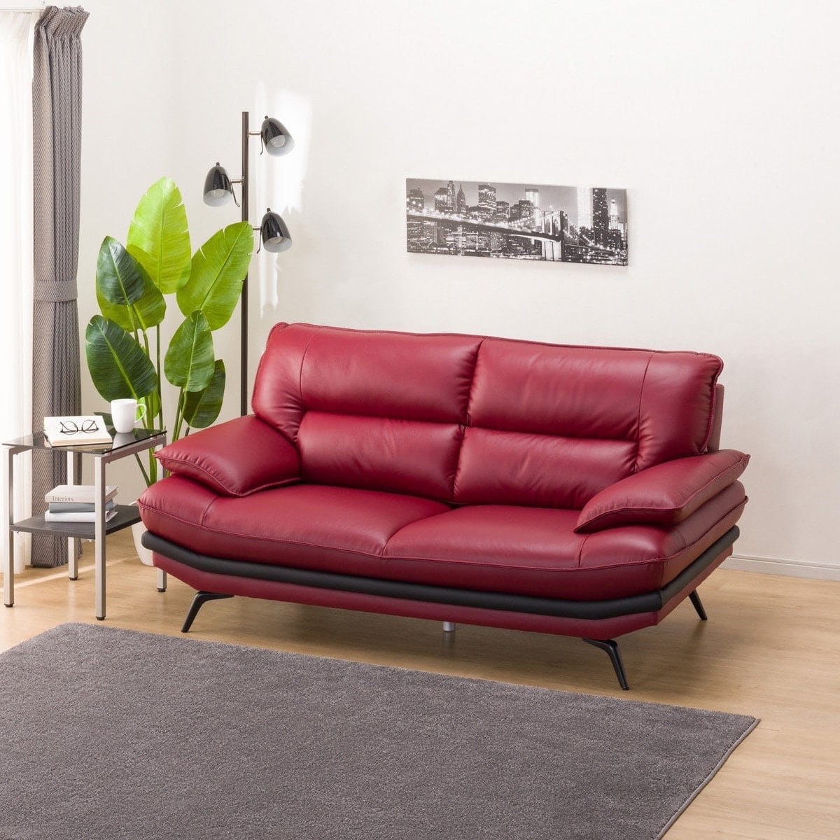 2人掛けワイドソファ 本革(一部合成皮革)タイプ (ロゾKD RE) | ニトリ