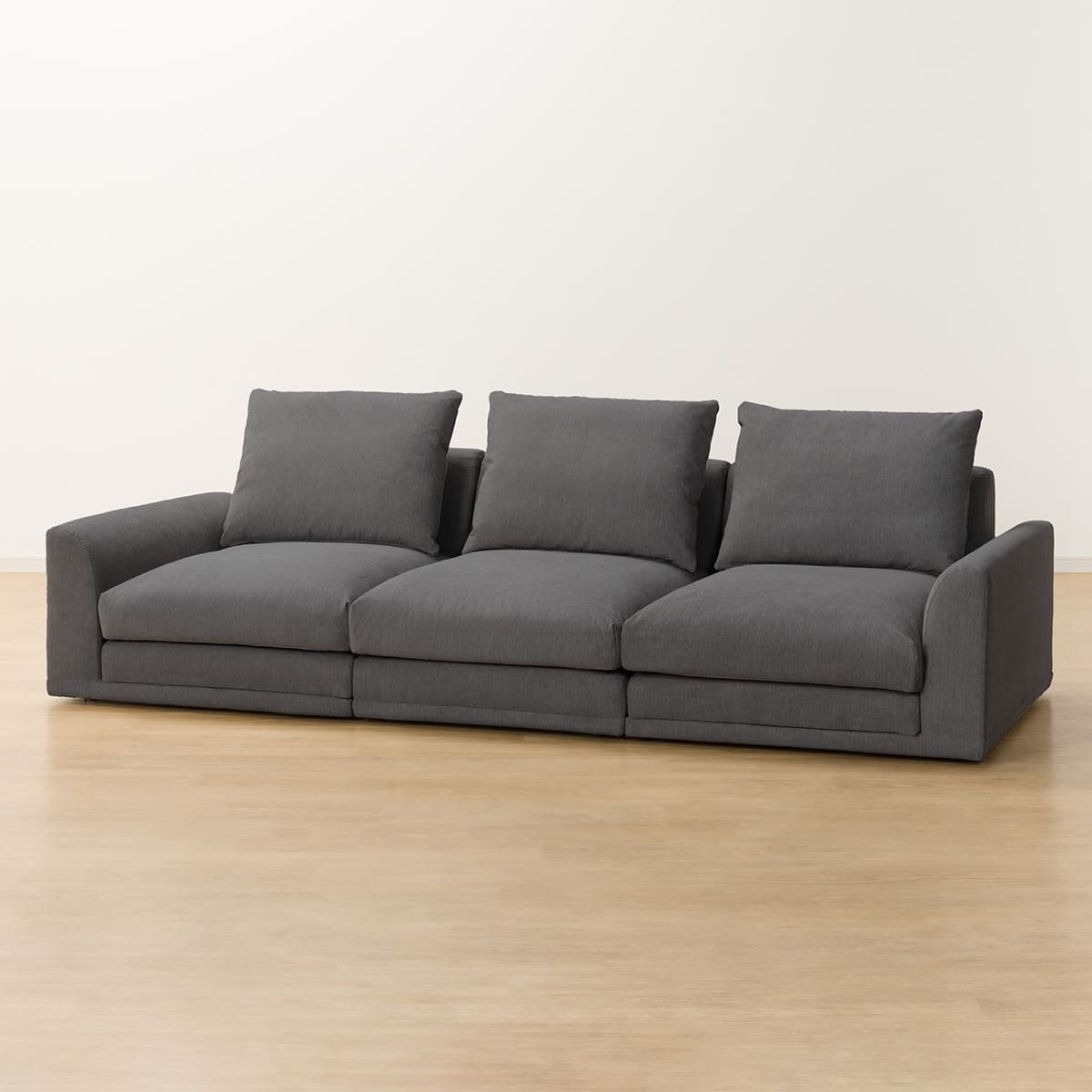 3人掛けローソファ 布張りタイプ (HM04 DGY) | ニトリネット【公式