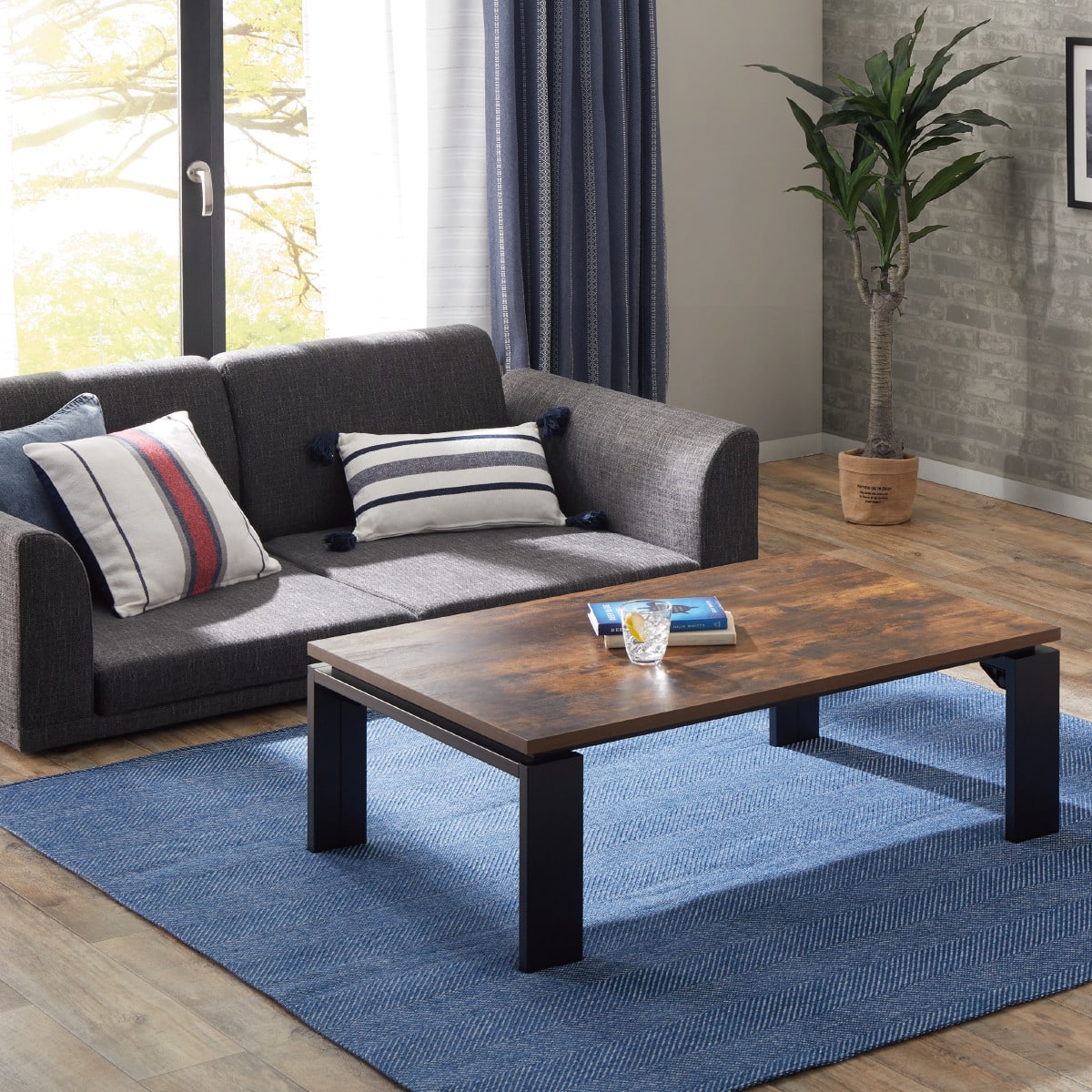 フラットヒーター付きリビングこたつ(フロットR105 VBR) | ニトリ