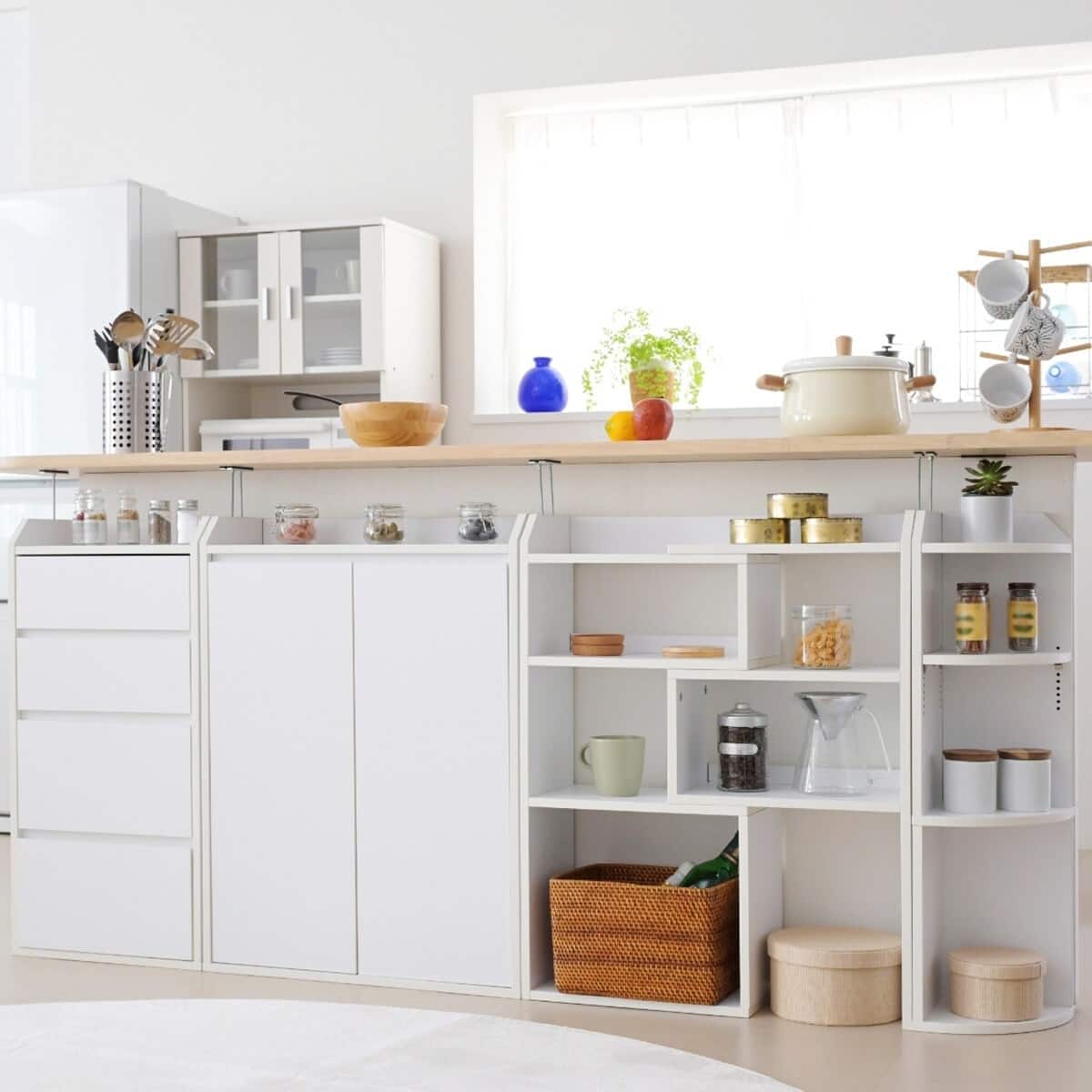 薄型カウンター下収納セット (WH) | ニトリネット【公式】 家具