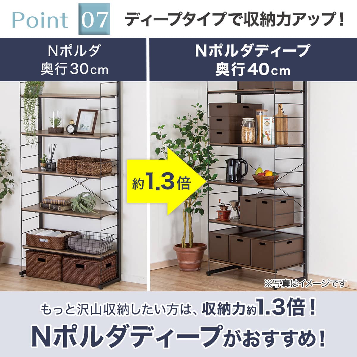 突っ張り壁面収納Nポルダ(幅80cm ミドルブラウン) | ニトリネット