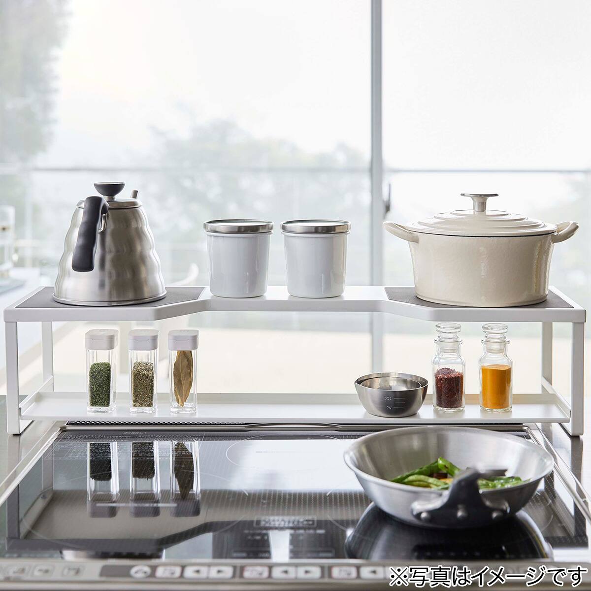 コンロ奥ラック 排気カバー付き (コンロ幅～75cm用) | ニトリネット