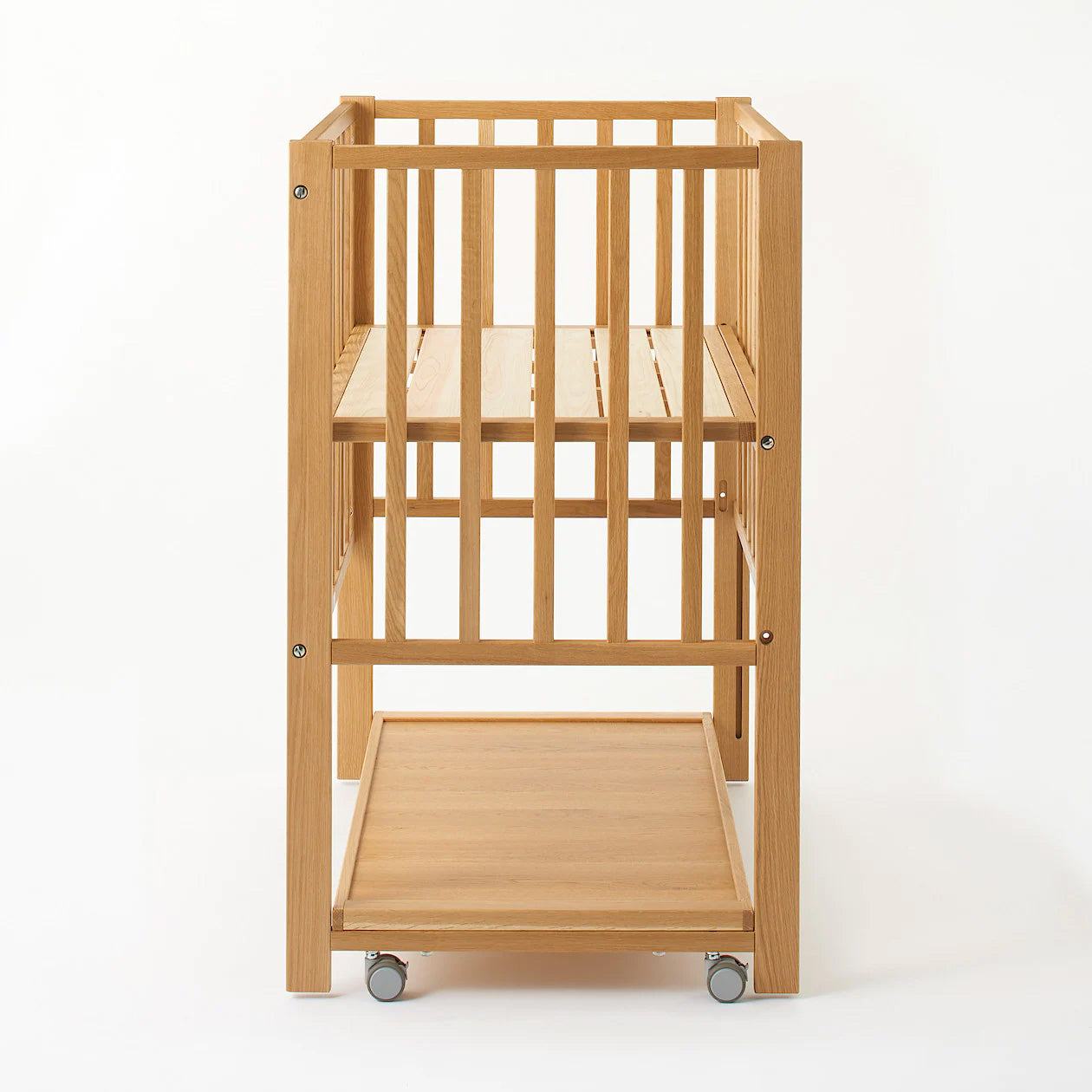 無印良品 ベビーベッド オーク材 ミニサイズ ハイタイプ レンタル