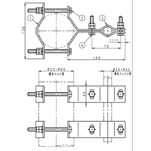 400MHz帯 ブラウン型アンテナ BR-450 F=450-470: 通信用機器(無線通信