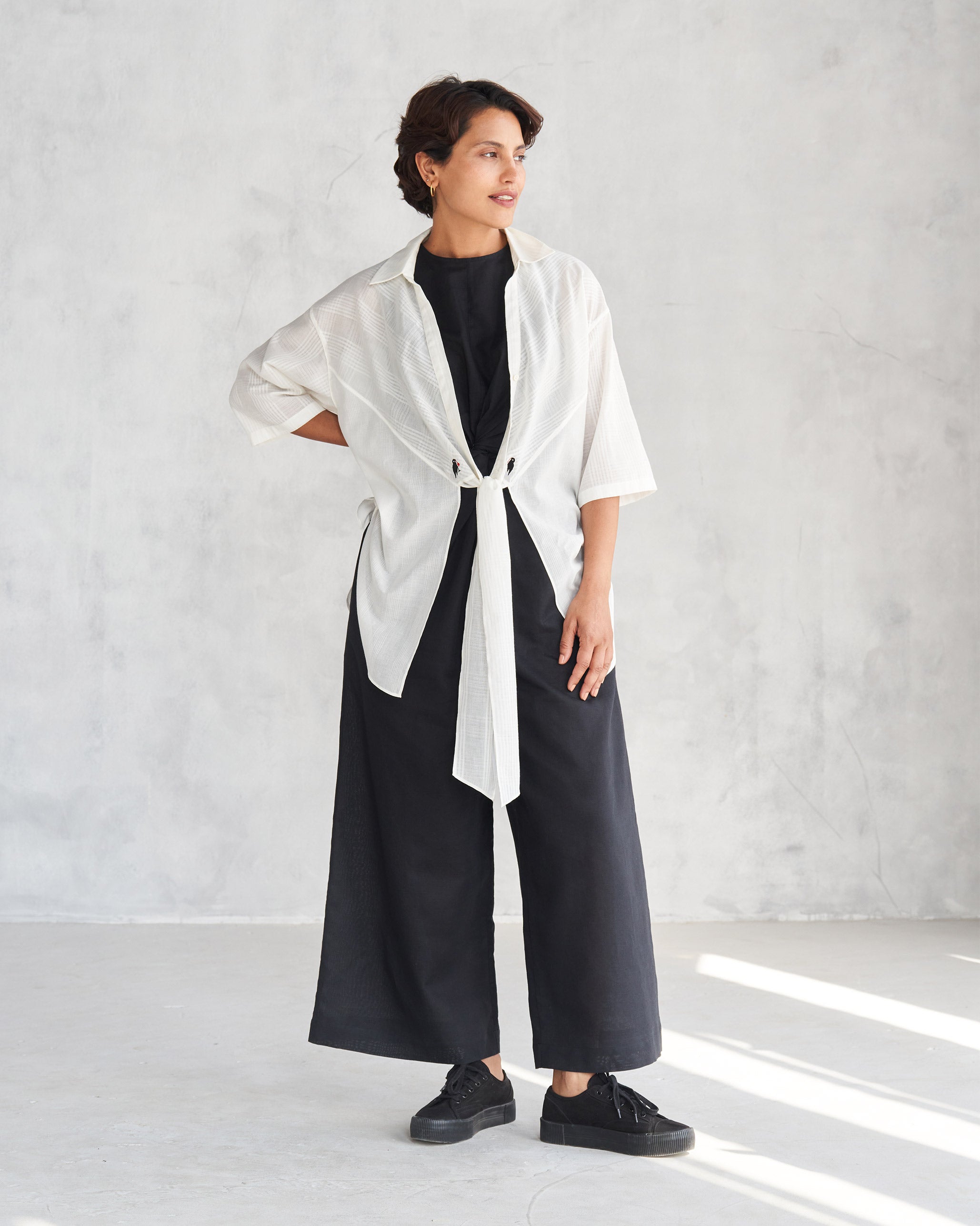 Front Knot Jumpsuit - Black – Nicobar