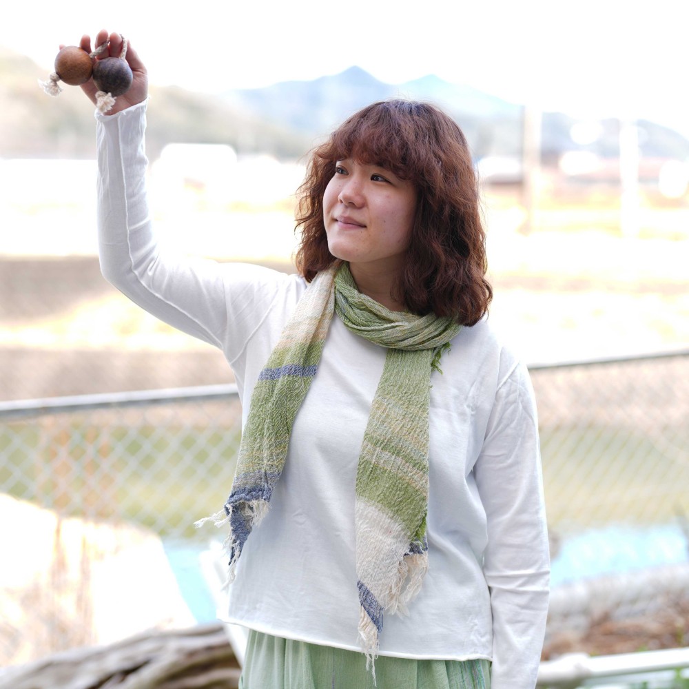 roots shawl MIDDLE | tamaki niime