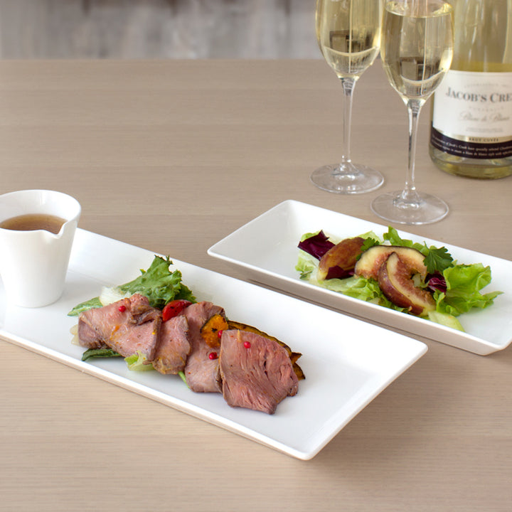 白いブランド食器｜34cm長角皿｜EXQUISITE｜ニッコー公式オンライン