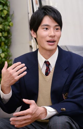 中学聖日記」に出演した水上恒司さん（当時は岡田健史）=2018年12月